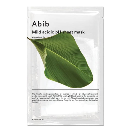 Abib Mild acidic pH sheet mask Heartleaf fit (10pcs)